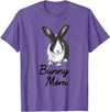 Dutch Bunny Rabbit Mom Drawing T-Shirt in Purple Heather
