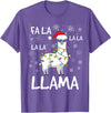 Funny Christmas Llama Shirts FA La La Llama Shirt Women Men Kids Funny Llama Christmas T-Shirt - Purple Heather