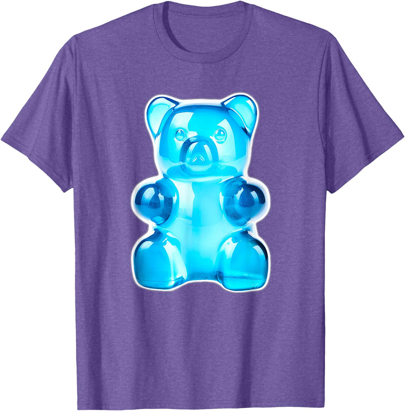 Urban Empyre Blue Gummy Bear Candy T-Shirt - Purple Heather