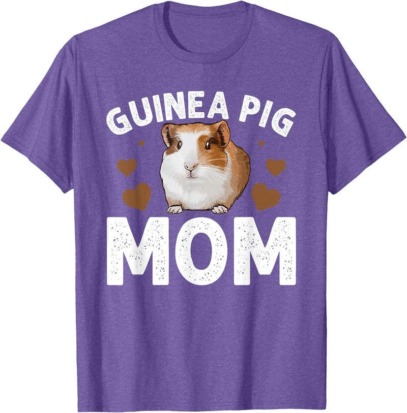 Guinea Pig Gift Guinea Pig Accessories & Stuff Cute Guinea Pig Art for Women Girl Adult Guinea Pig Lovers T-Shirt - Purple Heather