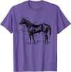 Big Texas Anatomy of a Horse T-shirt T-Shirt - Purple Heather