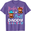 Reveal Party Highland Cow Bull or Heifer Daddy Loves You Highland Cow Lover T-Shirt - Purple Heather