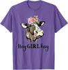 Funny Cow Design Cow Hay Girl Hay T-Shirt Funny Cow Lovers Heifer Gifts Tee T-Shirt - Purple Heather