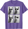Funny Animal Selfie Booth Tee Cool Llamas Sunglasses Jungle Animal Meme Selfie Booth T-Shirt - Purple Heather