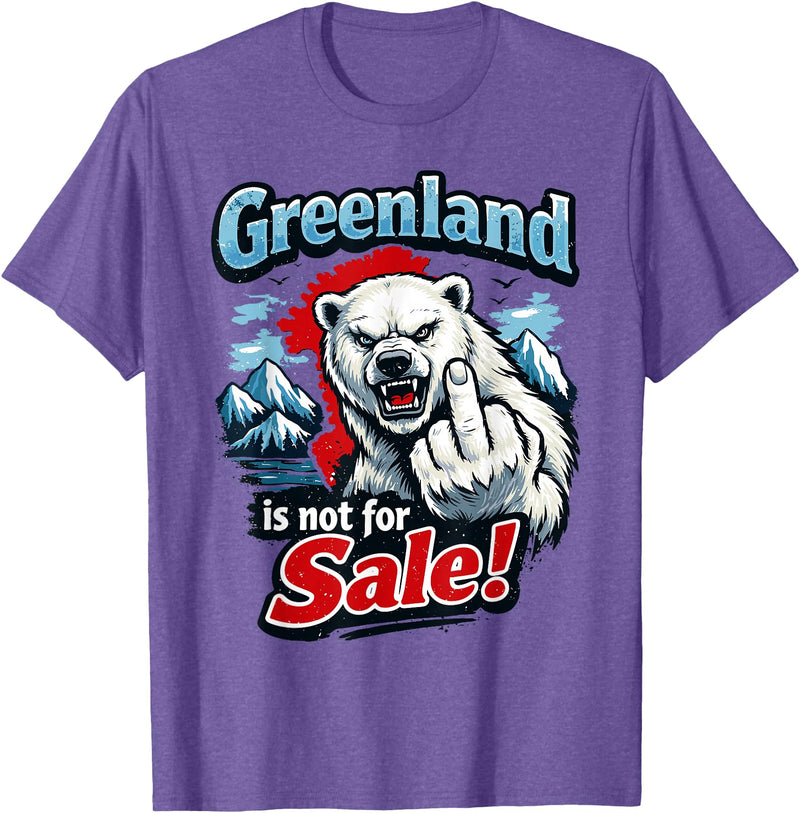 Greenland Lover Stuff Greenland is Not for Sale T-Shirt - Purple Heather