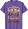 Bear Lover Gifts Never Underestimate an Old Man Who Loves Bear Hunting T-Shirt - Purple Heather