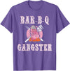Pig Gangster BBQ Gift Ideas Funny BBQ Gifts for Men- Pork Pig Pit BBQ Gangster T-Shirt - Purple Heather