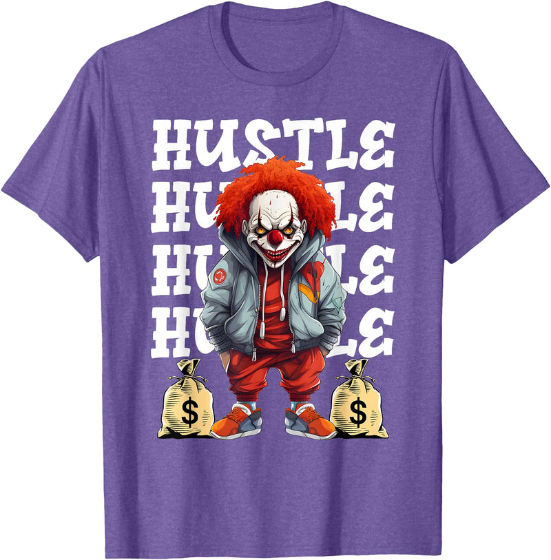 Hip Hop Clown Money Calling Horror Streetwear Tee Hip Hop Scary Clown Hustle Money Urban Streetwear Halloween T-Shirt -