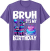Llama Lover Gift Co. Bruh Its My Birthday Llama Pinata T-Shirt - Purple Heather