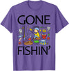 Funny Fishing Fishy Fisherman Fisher Anglers Shirt Gone Fishing-Shirt Youth Boys Kids Toddler Women Girls Cute T-Shirt - Purple Heather