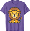 Funny Lion and African Animals Design Cute Lion for Kids T-Shirt - Purple Heather