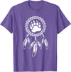 Indigenous Native American For Men Traditional Dreamcatcher Women Bear Native American T-Shirt - Purple Heather