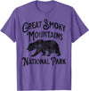 Great Smoky Mountains National Park Tennessee USA Great Smoky Mountains National Park Tennessee Hike Bear T-Shirt - Purple Heather