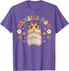 Hamster Mom Groovy Hamster Mama Hamster Owner Hamster Lover T-Shirt - Purple Heather