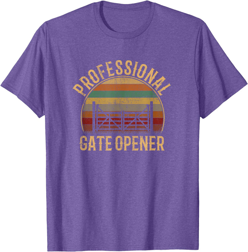cow apparel professional gate opener, cow Gate opener T-Shirt - Purple Heather