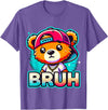 Magical and Funny Teddybear Gifts Hip Hop Teddy Bear Bruh T-Shirt - Purple Heather