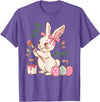 Bunny Egg but Did You Dye Funny Cute Easter Rabbit T-Shirt in Purple Heather