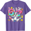67 Six Seven Meme 6 7 Cute Rabbit Bunny Easter Day Girl Kids T-Shirt in Purple Heather