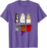 Rabbit Halloween Reflect Mirror Bunnies T-Shirt in Purple Heather