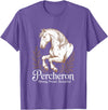 Percheron Horse Lovers Vintage Equestrian Horse Percheron Strong, Proud, Beautiful Equine T-Shirt - Purple Heather