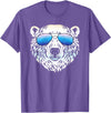 Sunglasses Zoo Mega Cool Polar Bear T-Shirt - Purple Heather