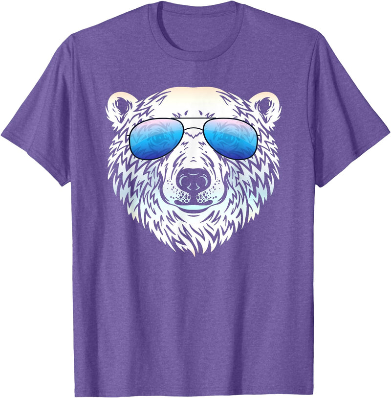 Sunglasses Zoo Mega Cool Polar Bear T-Shirt - Purple Heather