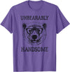 Trendy Apparel Trendy Unbearably Handsome Stunning Bear Face T-Shirt - Purple Heather