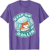 Keep On Rolling Cute Hamster Hammy Owner Pet Lover Gift T-Shirt - Purple Heather