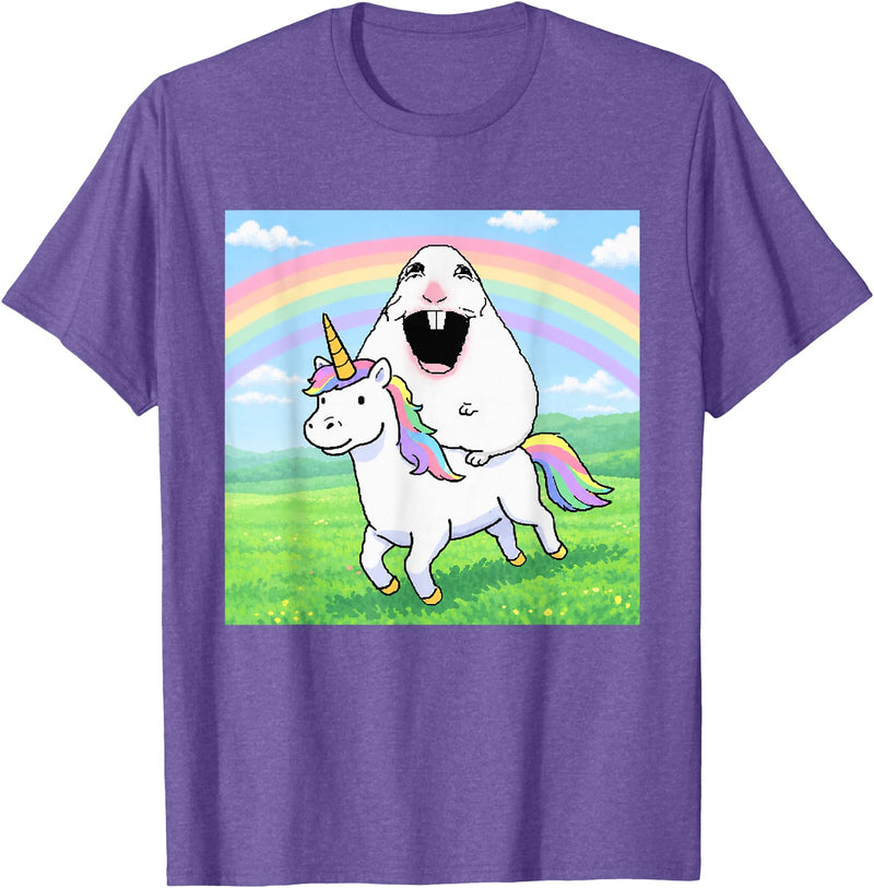 Happy Hamster Meme T-Shirt - Purple Heather
