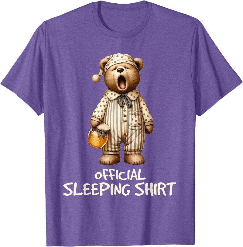 Schlafanzug Shirt Official Bear Sleep Shirt T-Shirt - Purple Heather