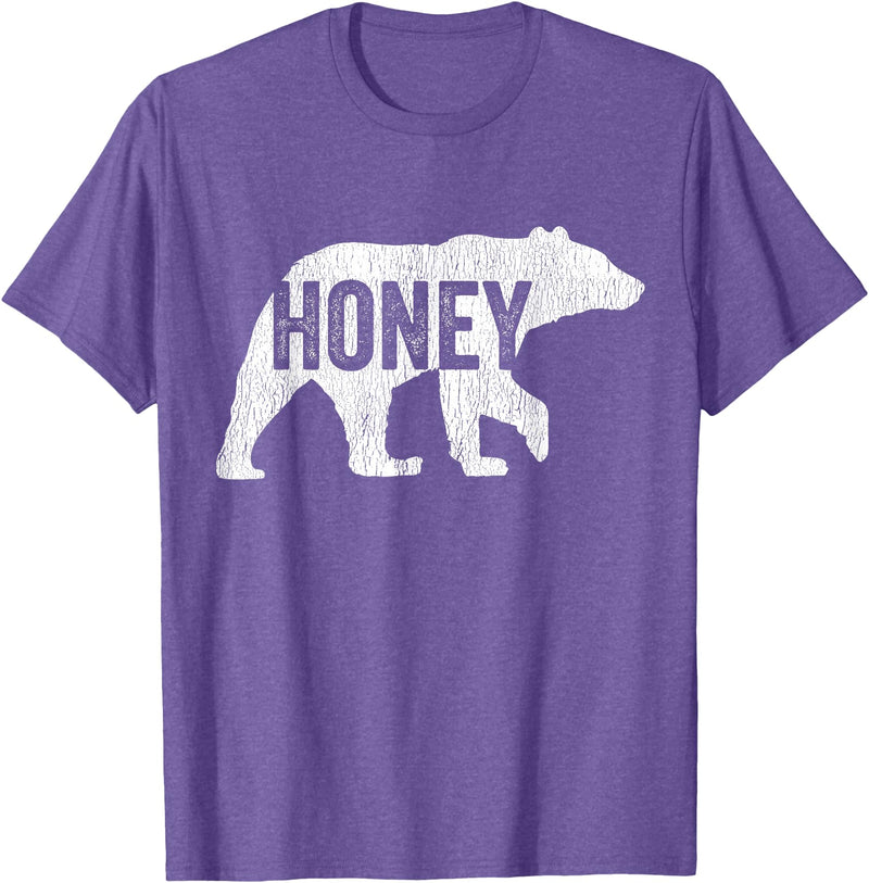 Matching Family Bear by Foxio Honey Bear Matching Family Camping Bear Funny Honey T-Shirt - Purple Heather