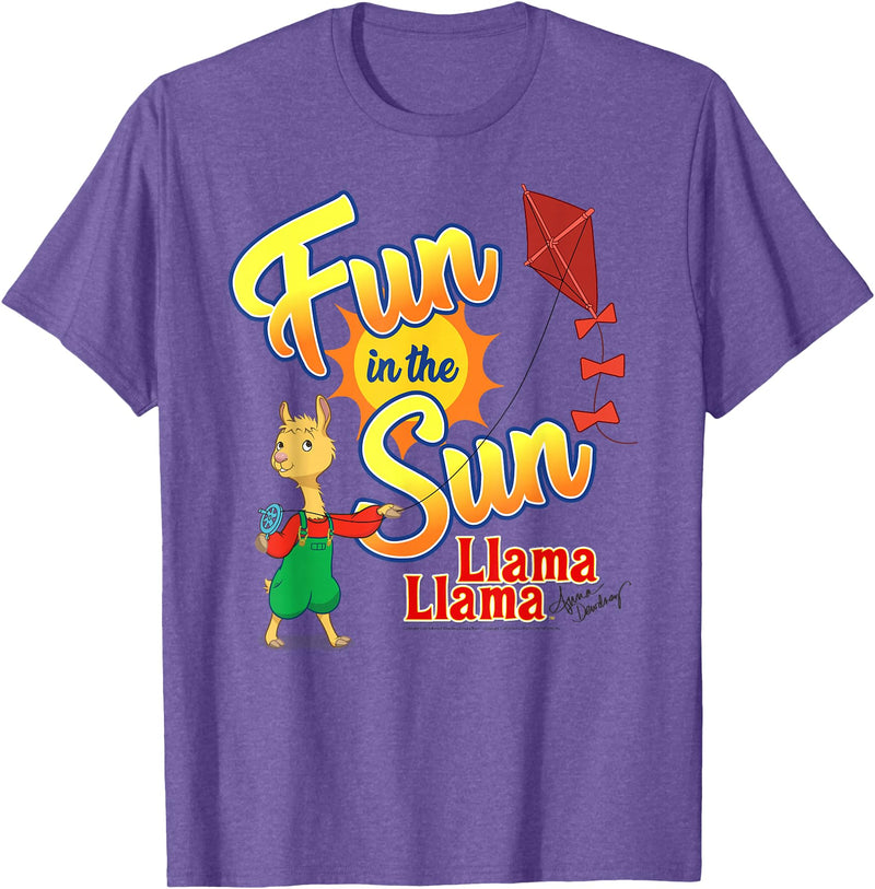 Llama Llama Red Pajama Netflix Fun in The Sun Tee Shirt T-Shirt - Purple Heather