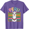 Peru Flag Peruvian Roots Peru Llama Peruvian Roots Peru Heritage T-Shirt - Purple Heather