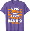 Funny BBQ Shirts A Pig A Chicken And A Cow - Grilling BBQ Lover Barbecue T-Shirt - Purple Heather