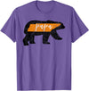 Tennessee State Flag and Home Vintage Shirt Co. Mens Papa Bear Tennessee State Flag Vintage Dad Shirt T-Shirt - Purple Heather