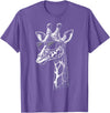 Cool Giraffe Safari Wildlife Giraffe Sunglasses T-Shirt - Purple Heather