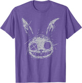 Evil Scary Bunny Rabbit Alt Goth Grunge Horror Aesthetic T-Shirt in Purple Heather