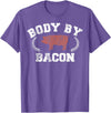 Trendy Apparel Body By Bacon Pig Vintage Collegiate T-Shirt - Purple Heather