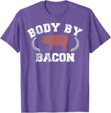 Trendy Apparel Body By Bacon Pig Vintage Collegiate T-Shirt - Purple Heather