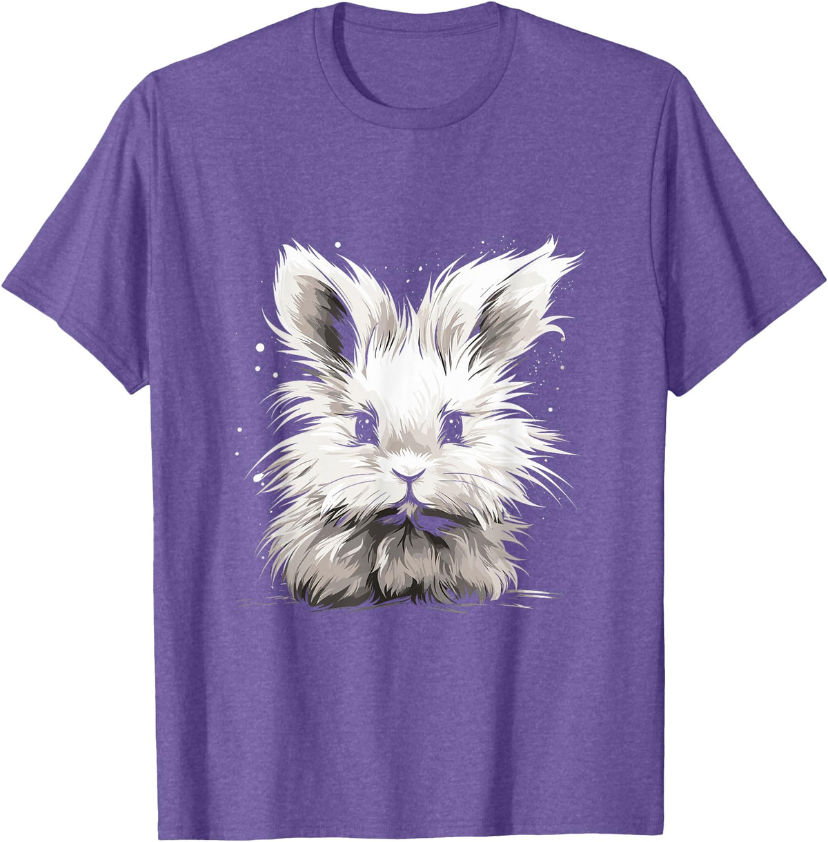 Angora Rabbits Owners Furry Rabbit T-Shirt in Purple Heather