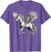 Cool Style Pegasus Majestic Winged Horse Mythology Fantasy Art T-Shirt - Purple Heather