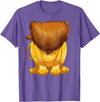 Lion Lazy Halloween costumes Lion Body Halloween Costume T-Shirt - Purple Heather