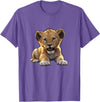 Lion Cubs Cute Lion Shirt Lions Lovers Gifts Lion Cub Angry Lion Lovers Lion Shirt Boys Girls Male Lions T-Shirt - Purple Heather