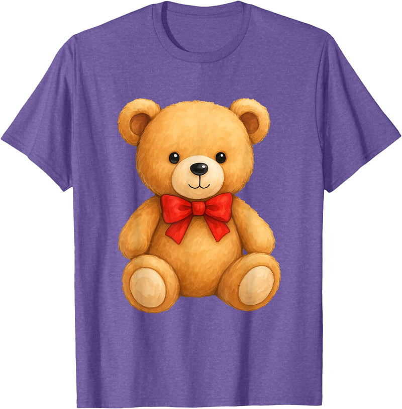 Teddy Bear Accessories Gifts Women Men Kids Teddy Bear Cute Teddy Bear Lover Illustration Graphic Design T-Shirt - Purple Heather