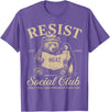 Bear Penguin Flippers Up Tees Bears Penguins Resist Social Club Only You Can Prevent T-Shirt - Purple Heather