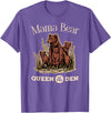 Mama Bear Queen of the Den Products Mama Bear Queen of the Den – Mother with Cubs and Family T-Shirt - Purple Heather