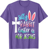Silly Rabbit Easter Is for Jesus T-Shirt in Purple Heather