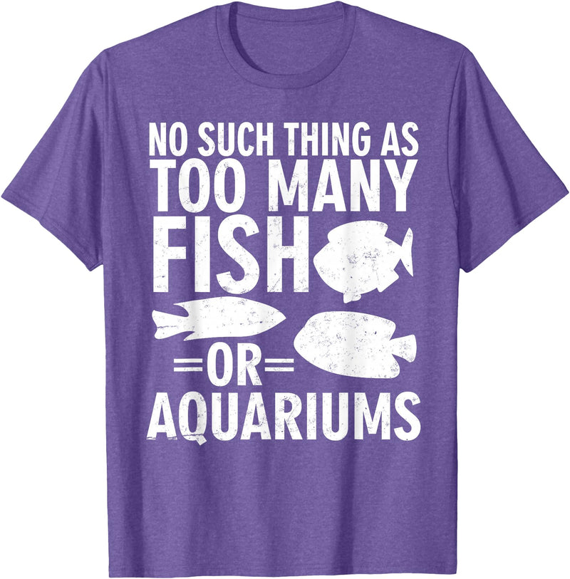 Fishkeeper Humor Shirts & Apparel Funny Aquarium Fish Lover Shirt - Fish Tank Humor T-Shirt - Purple Heather