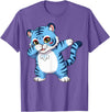 generic Funny Cartoon Korean Tiger for Youth Toddler Kids Boys Girls T-Shirt - Purple Heather
