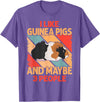 Funny Guinea Pig Gifts For Women Men Kids by DMTRY I Like Guinea Pigs And Maybe 3 People T-Shirt - Purple Heather